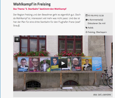 Filmbeitrag in Sat1 Bayern
