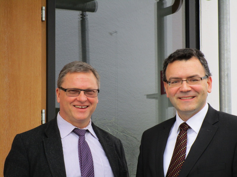 Gedankenaustausch mit dem Kreisvorsitzenden des Gemeindetags Bürgermeister Konrad Schickaneder