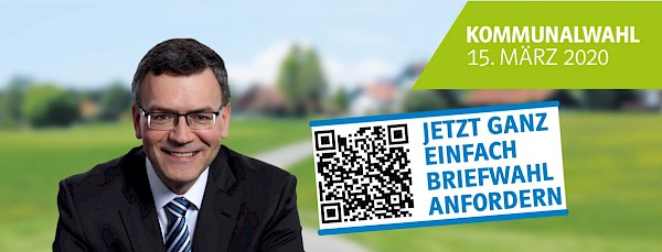 Kommunalwahl am 15. März 2020: Briefwahl nützen! Kommunalwahl am 15. März 2020: Briefwahl nützen!