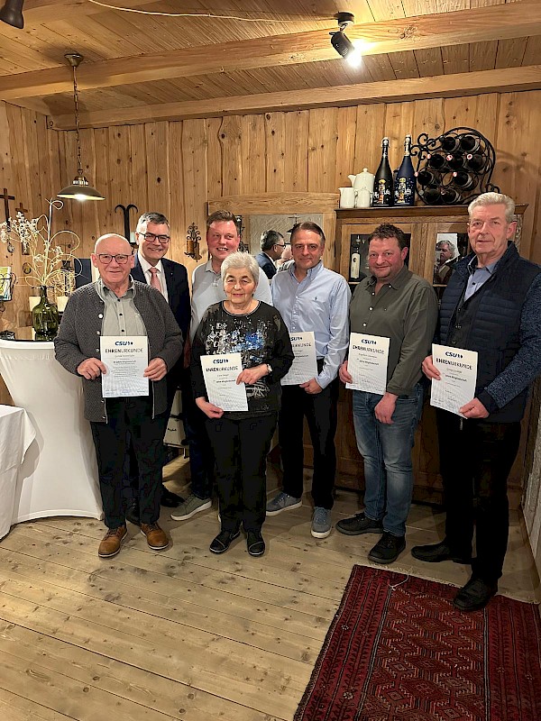 Neujahrsempfang beim CSU-Ortsverband Rudelzhausen-Tegernbach 2026