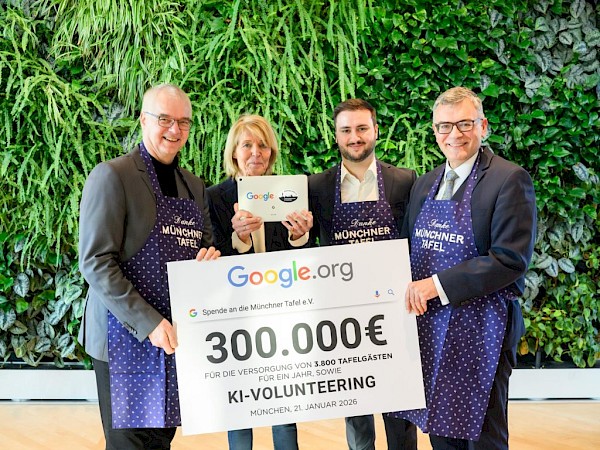 Google-Spendenübergabe an Münchner Tafel